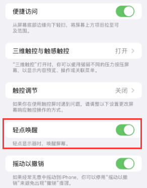 特克斯苹果授权维修站分享iPhone轻点无法唤醒怎么办 