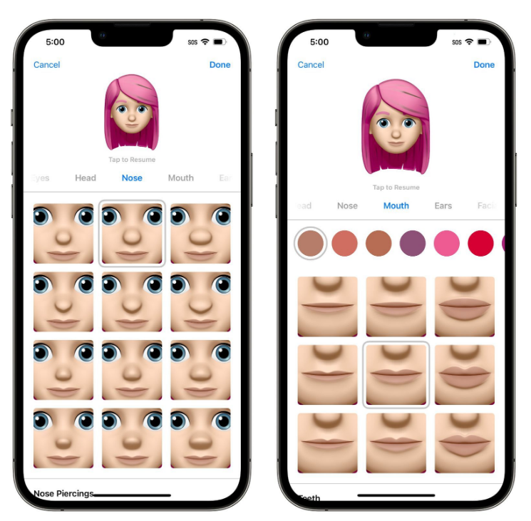 特克斯苹果手机维修分享​iOS 16中的拟我表情有了哪些变化和升级 